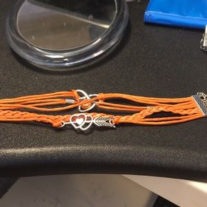 Orange Infinity Bracelet